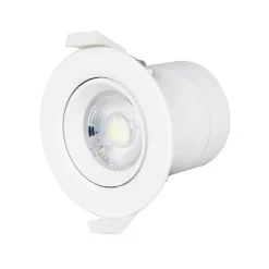 Prios LED innbyggingslampe Shima, hvit, 7W, 3000K, 3 enheter, dimbar