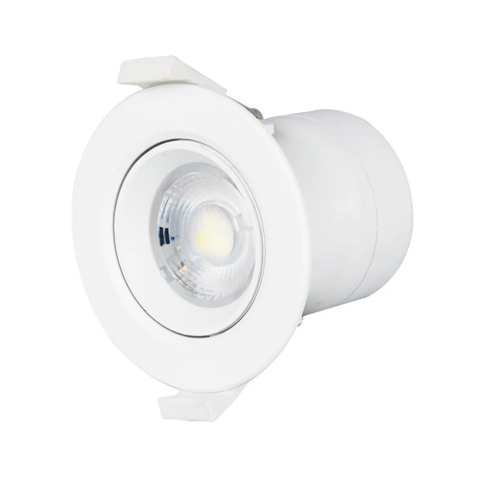 Prios LED innbyggingslampe Shima, hvit, 7W, 3000K, 3 enheter, dimbar