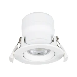 Prios LED innfellingslampe Shima, hvit, 7W, 3000K, 2 enheter, dimbar