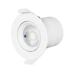 Prios LED innfellingslampe Shima, hvit, 7W, 3000K, 2 enheter, dimbar