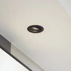 Prios LED innfellingslampe Shima, svart, 9 W, 3000K, dimbar