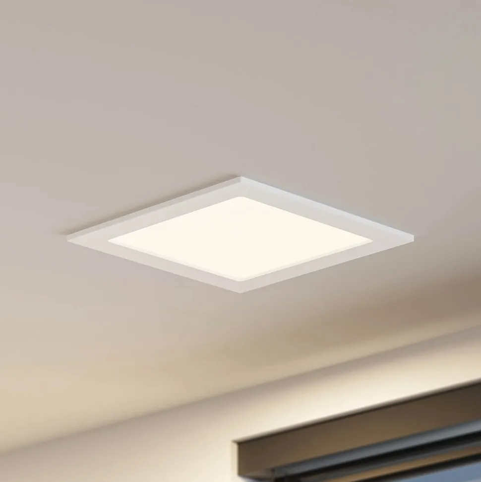 Prios LED innfelt lampe Helina, hvit, 22 cm, 18 W, dimbar