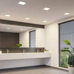 Prios LED innfelt lampe Helina, hvit, 22 cm, 18 W, dimbar