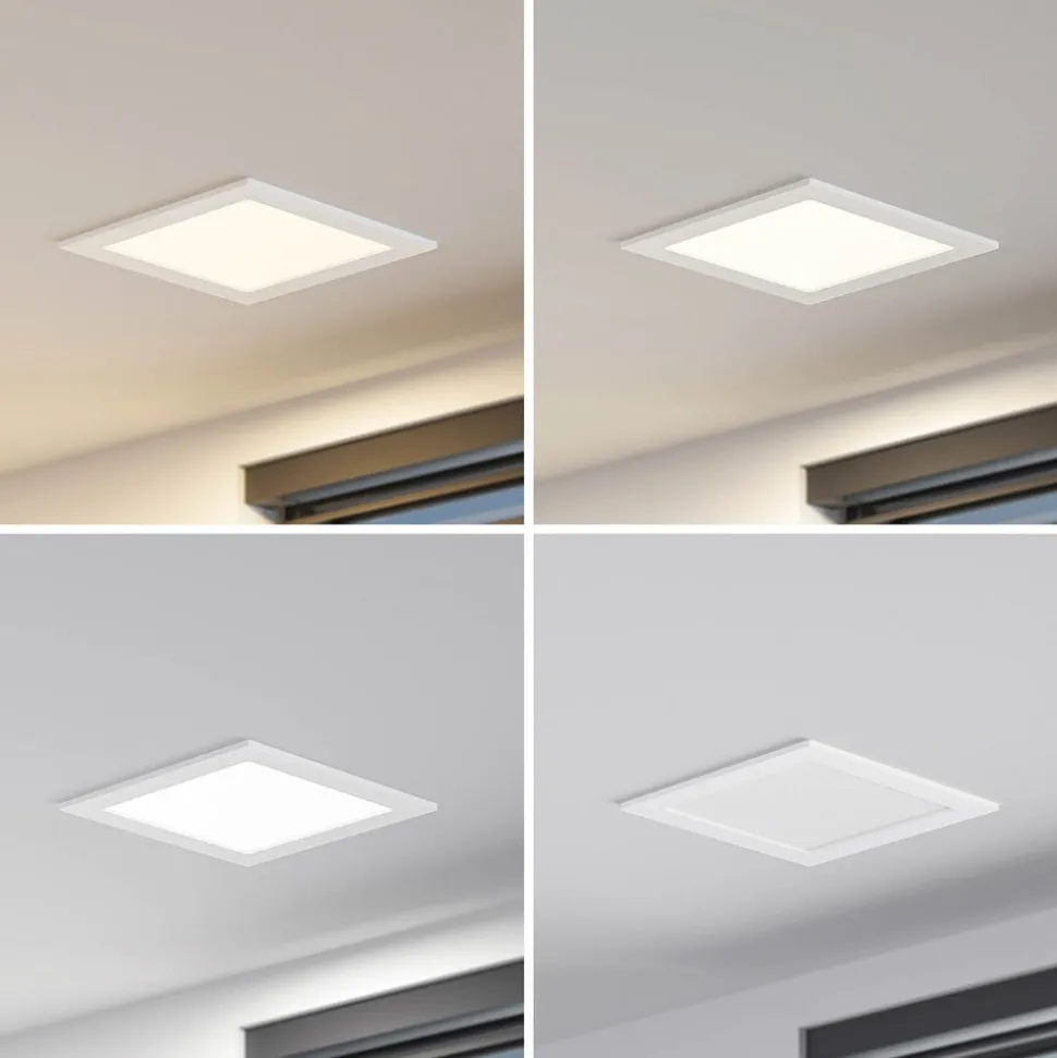 Prios LED innfelt lampe Helina, hvit, 22 cm, 18 W, dimbar