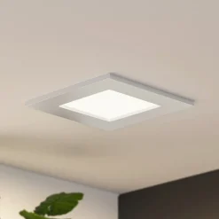 Prios LED innfelt lampe Helina, sølv, 11,5 cm, dimbar