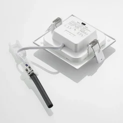 Prios LED innfelt lampe Helina, sølv, 11,5 cm, dimbar