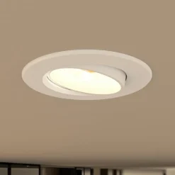 Prios LED innfelt lys Shima, hvit, 7 W, 3000K, dimbar