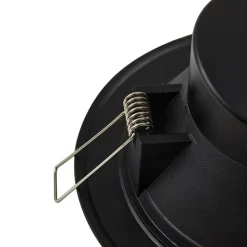 Prios LED innfelt spot Rida, svart, 14,5 cm, 12 W, CCT