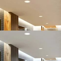 Prios LED innfelt spot Rida, hvit. Ø 23 cm, 25W, CCT, IP44