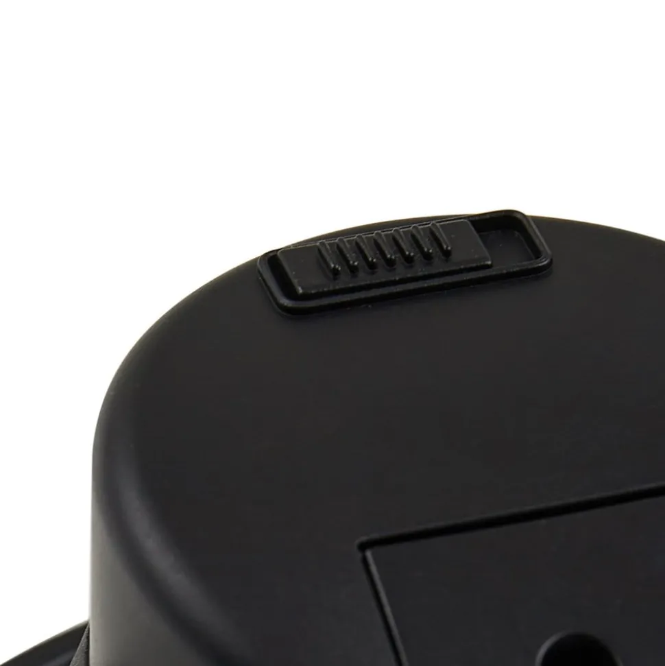 Prios LED innfelt spot Rida, svart, Ø 12 cm, CCT, IP44