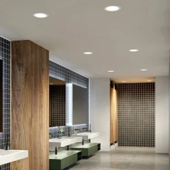 Prios LED-innbyggingslampe Rida, 10stk, hvit, 23cm, 25W, CCT, IP44