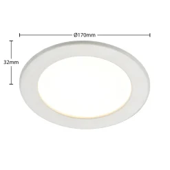 Prios LED-innbyggingslampe Cadance, hvit, 17 cm, sett med 3 stk, CCT