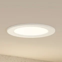 Prios LED-innbyggingslampe Cadance, hvit, 17 cm, sett med 3 stk, CCT