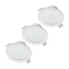 Prios LED-innbyggingslampe Rida, sett med 3 stk, hvit, 15 cm, CCT, IP44