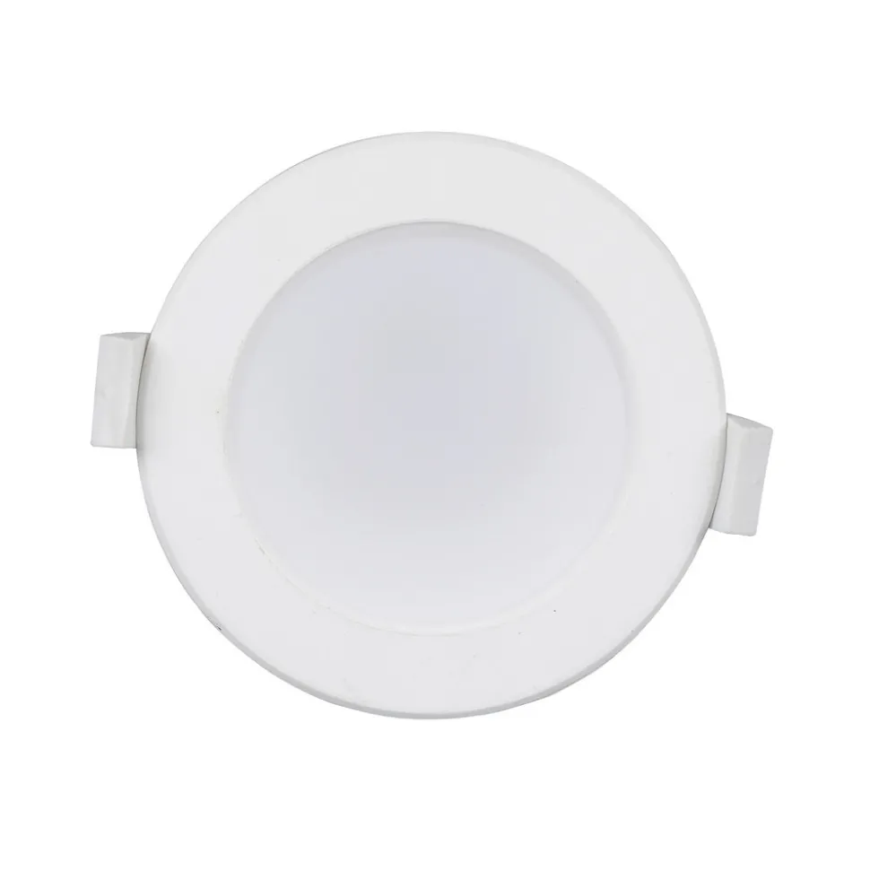 Prios LED-innbyggingslampe Rida, sett med 3 stk, hvit, 10 cm, CCT, IP44