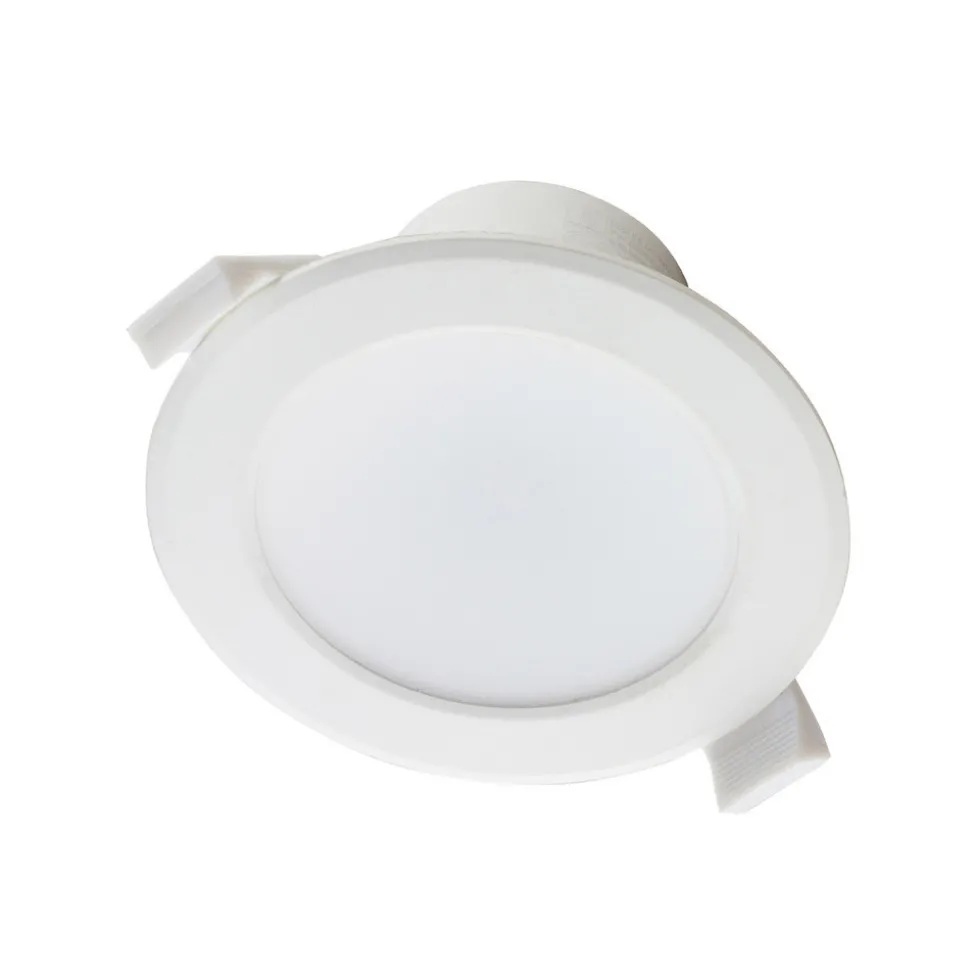 Prios LED-innbyggingslampe Rida, sett med 3 stk, hvit, 10 cm, CCT, IP44