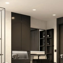 Prios LED-innbyggingslampe Rida, sett med 3 stk, hvit, 12 cm, CCT, IP44