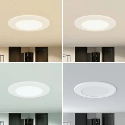 Prios LED-innbyggingslampe Rida, sett med 3 stk, hvit, 12 cm, CCT, IP44