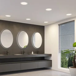 Prios LED-innbyggingslampe Cadance, hvit, 22 cm, CCT, IP44