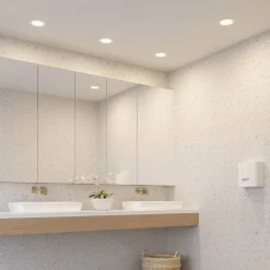 Prios LED-innbyggingslampe Cadance, hvit, 17 cm, sett med 10 stk, CCT