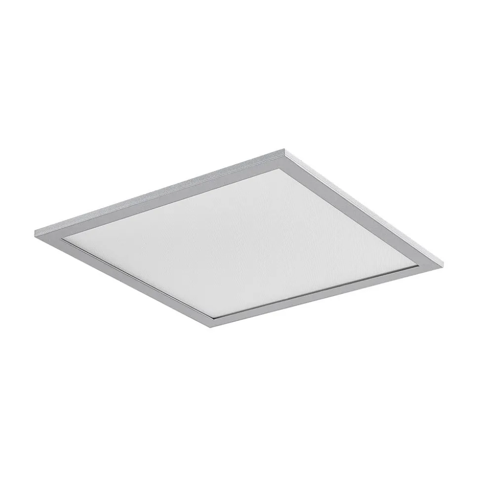 Prios LED-panel Gelora, 40 cm, 4000 K, sølvfarget, aluminium