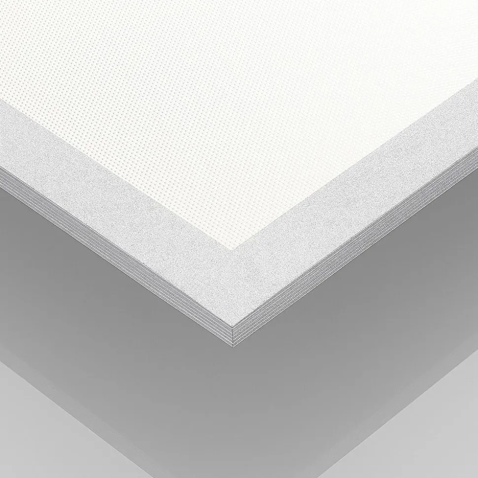 Prios LED-panel Gelora, 40 cm, 4000 K, sølvfarget, aluminium