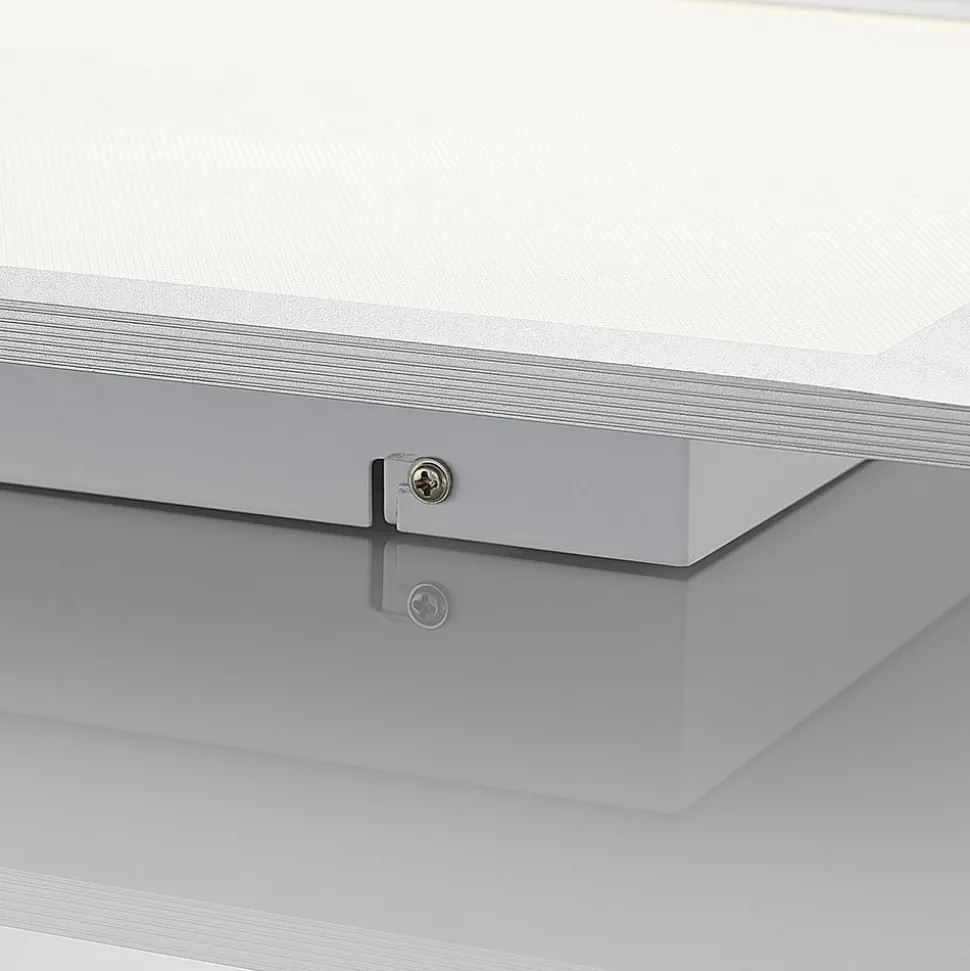 Prios LED-panel Gelora, 40 cm, 4000 K, sølvfarget, aluminium