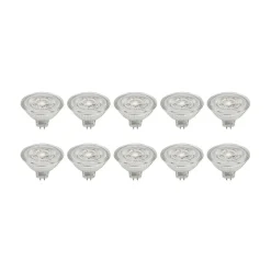 Prios LED-reflektor GU5.3 4.9W 500lm 36° klar 830 sett med 10 stk