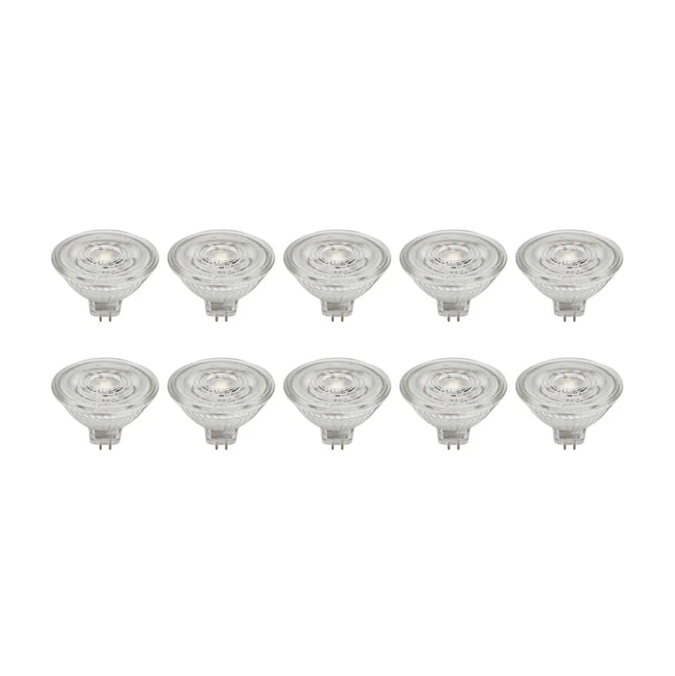 Prios LED-reflektor GU5.3 4.9W 500lm 36° klar 830 sett med 10 stk