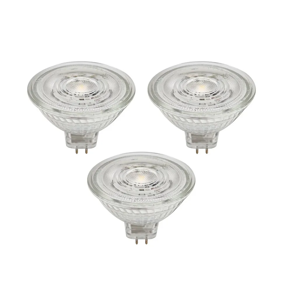 Prios LED-reflektor GU5.3 4.9W 500lm 36° klar 830 sett med 3 stk