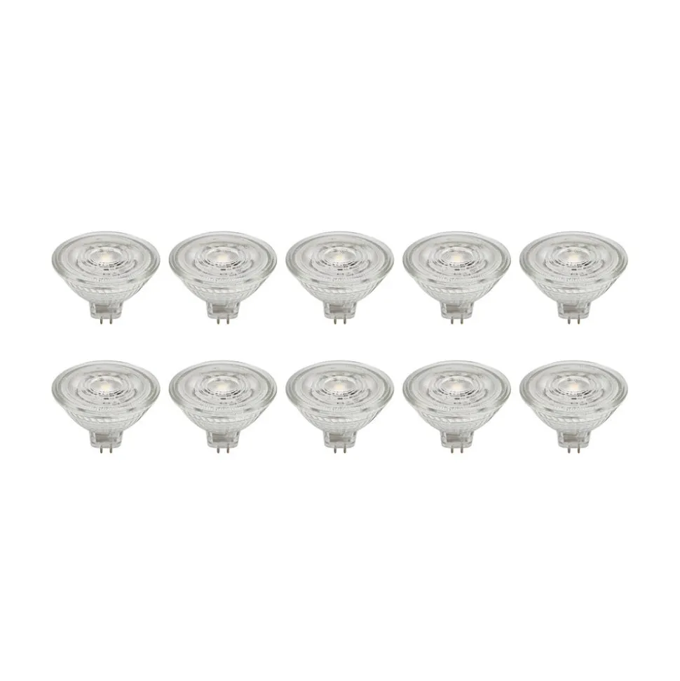 Prios LED-reflektor GU5.3 4.3W 345lm 36° klar 840 sett med 10 stk