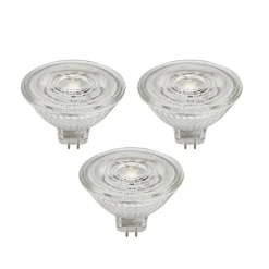 Prios LED-reflektor GU5.3 4.3W 345lm 36° klar 830 sett med 3 stk