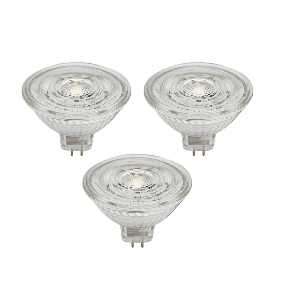 Prios LED-reflektor GU5.3 4.3W 345lm 36° klar 830 sett med 3 stk