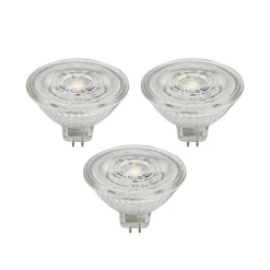 Prios LED-reflektor GU5.3 4.3W 345lm 36° klar 827 sett med 3 stk