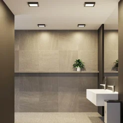 Prios LED-taklampe Alette, svart, 18 W, CCT, dimbar