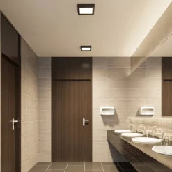 Prios LED-taklampe Alette, svart, 24 W, CCT, dimbar