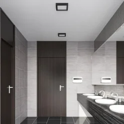 Prios LED-taklampe Alette, svart, 24 W, CCT, dimbar