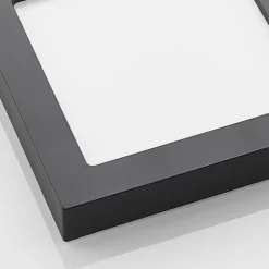 Prios LED-taklampe Alette, svart, 24 W, CCT, dimbar