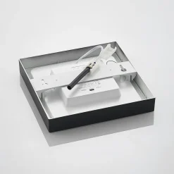 Prios LED-taklampe Alette, svart, 24 W, CCT, dimbar