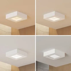 Prios LED-taklampe Alette, hvit, 12,2 cm, dimbar