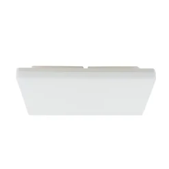 Prios LED-taklampe Artin, 33 cm, hvit, kantet, sensor