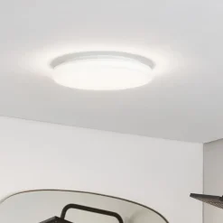 Prios LED-taklampe Artin, Ø 33 cm, hvit, CCT, IP65