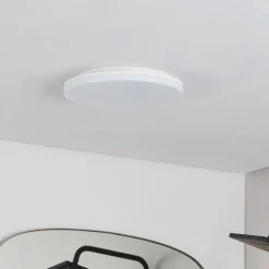 Prios LED-taklampe Artin, Ø 33 cm, hvit, CCT, IP65