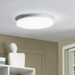 Prios LED-taklampe Artin, Ø 28 cm, hvit, CCT, IP65