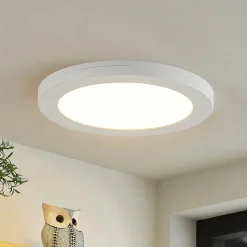 Prios LED-taklampe Aureka, sett med 3 stk, sensor, Ø 23 cm, hvit