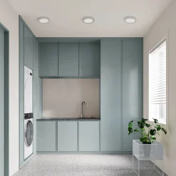 Prios LED-taklampe Edwina, sølv, 23 cm, sett med 2 stk