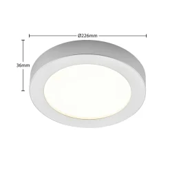 Prios LED-taklampe Edwina, sølv, 23 cm, sett med 2 stk