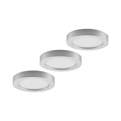 Prios LED-taklampe Edwina, sølv, 23 cm, sett med 3 stk