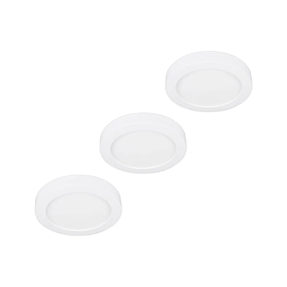 Prios LED-taklampe Edwina, hvit, 23 cm, sett med 3 stk