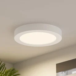 Prios LED-taklampe Edwina, hvit, 25 cm, CCT, IP44